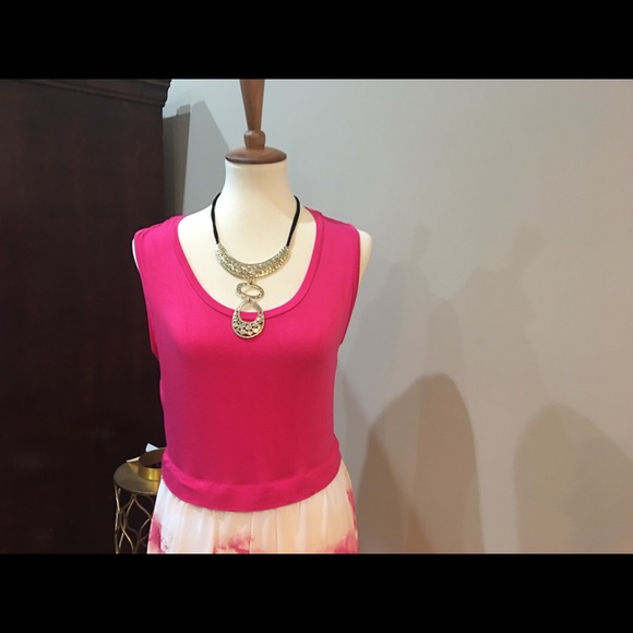 Calvin Klein Pink Maxi Dress ~ Large - Picture 3 of 11